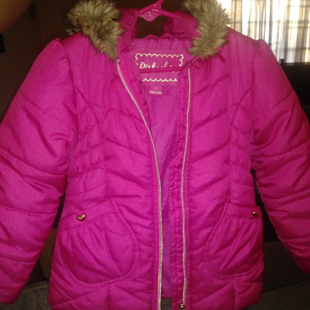 Pistachio girl's puffer coat